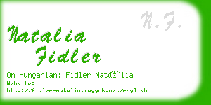 natalia fidler business card